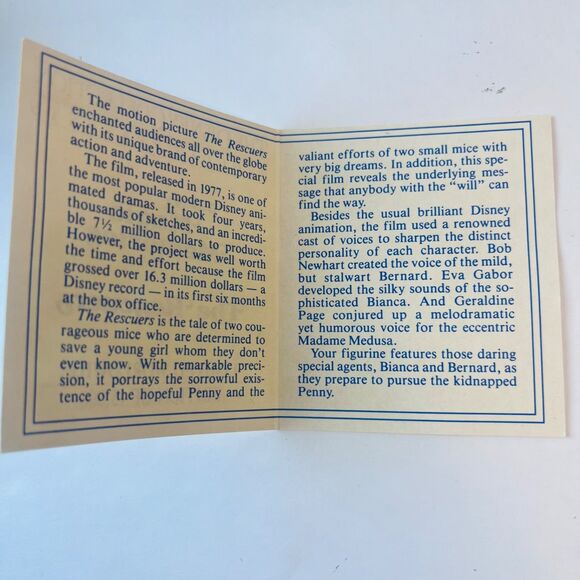 Disney Magic Memories THE RESCUERS Limited Edition Figurine WDW Artists 1985 - Picture 9 of 14